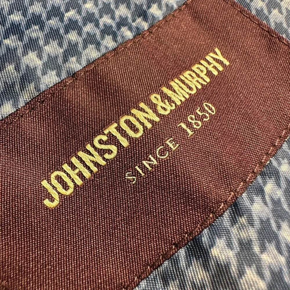 JOHNSTON MURPHY Mens Dress Plaid Blazer Blue/Navy Wool  L - 44R New MSRP 300$